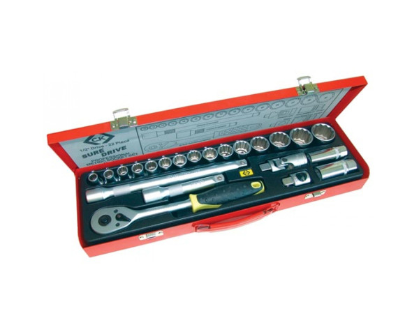 CK SOCKET SET 1/2" DRIVE?Â??METRIC 22 PIECE?Â??T4657