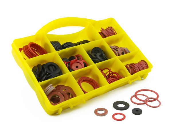 280 Piece Red Fibre & Black Rubber Washer Kit H386124
