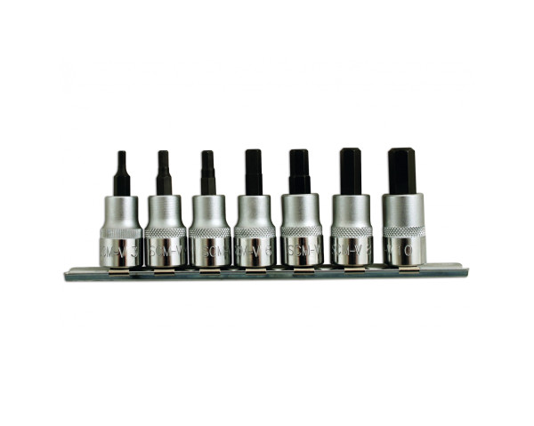 LASER HEX BIT SET 3/8" DRIVE?Â??3MM-10MM 7 BITS ON RAIL?Â??LASER 1791